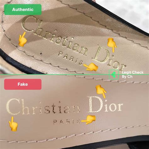 ciabatte dior fake|genuine dior text.